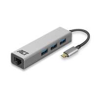 ACT ACT AC7055 USB-C Hub 3 port with Gigabyte Ethernet Grey