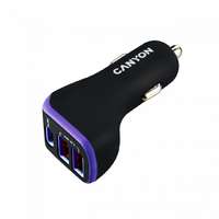 Canyon Canyon CNE-CCA08PU Triple USB Car Charger 18W Black/Purple