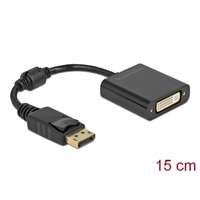 DeLock DeLock DisplayPort 1.1 male to DVI-I (Dual Link) (24+5) female Passive Adapter 0,15m Black 61008