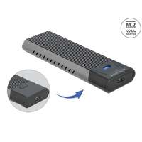DeLock DeLock External USB Type-C Combo Enclosure for M.2 NVMe PCIe or SATA SSD - tool free 42638