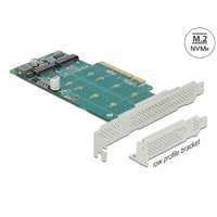 DeLock DeLock PCI Express x8 Card to 2x internal NVMe M.2 Key M Bifurcation Low Profile Form Factor 89045