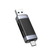 Orico Orico TF+SD Dual Port USB2.0 Dual Head Card Reader Black/Silver CD2D-AC2-BK