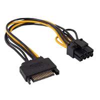 Akyga Akyga AK-CA-80 SATA/PCI-Express 6+2-pin adapter cable 0,15m