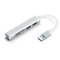BlackBird BlackBird USB 3.0 multiport hub 5in1 3xUSB3.0, SD, TF, Silver BH1472