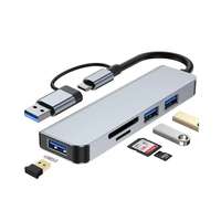 BlackBird BlackBird USB 3.0 Type-C/USB multiport hub 5in1 3xUSB3.0 SD/TF Silver BH1469