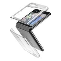 Cellularline Cellularline Clear Duo Back Cover with Protective Frame for Samsung Galaxy Z Flip5, Clear CLEARCSGALZFLIP5T