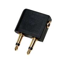 Logilink Logilink Audio adapter, 2x 3.5 mm 2-Pin/M to 3.5 mm 3-Pin/F 90° angled Black CA1089