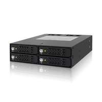 IcyDock IcyDock ToughArmor MB994SK-1B Rugged Full Metal 4 Bay 2.5” SATA/SAS HDD & SDD Backplane Cage with locking Trays for External 5.25" Bay(With Keylock)