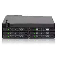 IcyDock IcyDock ToughArmor MB606SPO-B 6 x 2.5" SAS/SATA SSD/HDD & Ultra Slim ODD Backplane Cage for External 5.25" Bay