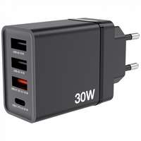 Verbatim Verbatim 30W 4-Port USB Wall Charger Black 49700