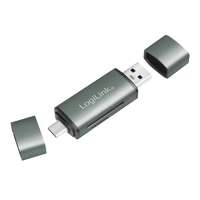 Logilink Logilink USB 3.2 Gen1 for SD and microSD Card Aluminum Case Card Reader Silver CR0043