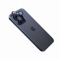 FIXED FIXED kameralencse védő biztonsági üveg Apple iPhone 15 Pro/15 Pro Max készülékekhez, sötétkék kerettel, FIXGC2-1202-DRBL