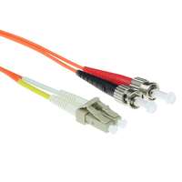 ACT ACT LSZH Multimode 50/125 OM2 fiber cable duplex with LC and ST connectors 1m Orange RL7501