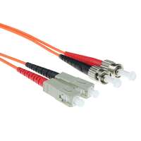 ACT ACT LSZH Multimode 50/125 OM2 fiber cable duplex with SC and ST connectors 10m Orange RL2510