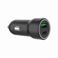 Gembird Gembird 2-Port USB Car Fast Charger Black TA-UC-A2PDQC20-CAR-01