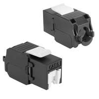 ACT ACT Keystone Jack RJ45 CAT6 Unshielded toolless with shutter Black TD6024