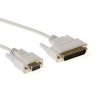 ACT ACT Serial printer cable 9 pin D-sub female to 25 pin D-sub male 3m Ivory AK7253