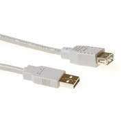 ACT ACT USB 2.0 A male to USB A female 1,8m Ivory SB2200