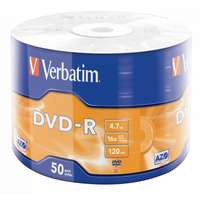 Verbatim Verbatim DVD-R 4,7Gb 16x Zsugor 50db/csomag (50-es címke) 43788