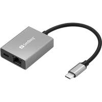 Sandberg Sandberg USB-C Gigabit Adapter Aluminum Silver 136-60