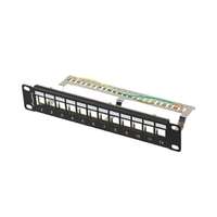 Lanberg Lanberg 12-port Patch Panel 1U Black PPKS-9212-B