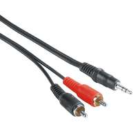 Hama Hama ECO 3,5mm Jack Plug - 2 RCA Plugs hosszabítókábel 5m Black 00205107