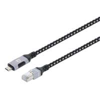 Manhattan Manhattan CAT6 FTP USB-C to Gigabit Ethernet Network Cable 2m Black/Silver 394826