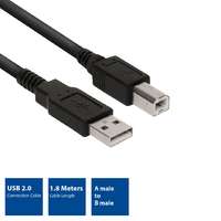 Eminent Eminent USB 2.0 connection cable A male - USB B male 1,8m Black EC2402