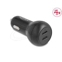 DeLock DeLock Car Charger 2 x USB Type-C™ PD 3.0 with 40W Black 64330