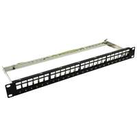 Nestron Nestron 19" keystone patch panel; 24 port; Cat5e/Cat6/Cat6A kompatibilis; árnyéko< tehermentesítővel NRPP-KEY-124SF-H