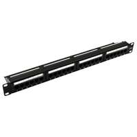 Nestron Nestron 19" patch panel; 24 port; Cat6; árnyékolatlan; tehermentesítővel; dual IDC (Krone/110) NRPP-RJ45-124U-H