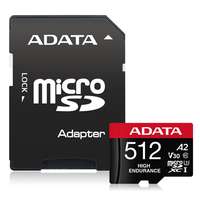 A-Data A-Data 512GB microSDXC High Endurance UHS-I U3 Class 10 V30S + adapterrel AUSDX512GUI3V30SHA2-RA1