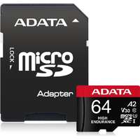 A-Data A-Data 64GB microSDXC High Endurance UHS-I U3 Class 10 V30S + adapterrel AUSDX64GUI3V30SHA2-RA1