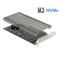 DeLock DeLock PCI Express x16 Card to 4 x internal NVMe M.2 Key M with Heat Sink and Fan 90050