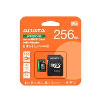 A-Data A-Data 256GB microSDXC Speed Plus Class 10 UHS-I U3 V30 + adapterrel UD256GUI3V30A2SP-RA1