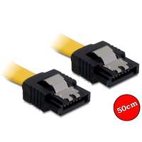 DeLock DeLock SATA straight/straight metal yellow kábel 50cm 82477