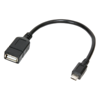 Logilink Logilink AA0035 USB microUSB OTG cable 0,2m Black
