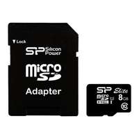Silicon Power Silicon Power 8GB microSDHC Elite Class 10 UHS-I + adapterrel SP008GBSTHBU1V10-SP