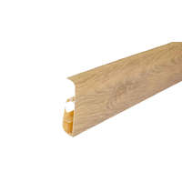 salag Műanyag szegőléc kábelcsatornával, 250cm, 75mm magas, "LIMA" - Bourbon tölgy