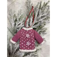 Kötött kardigán cukorkával agyagból akasztóval