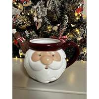 Mikulás fej kerámia bögre 3dl