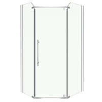  Glasgow 80x100 cm szögletes aszimmetrikus zuhanykabin zuhanytálca nélkül