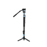 Sirui Sirui P-424FL carbon monopod 3 lábú állványtalppal és VH-10 fluid videofejjel