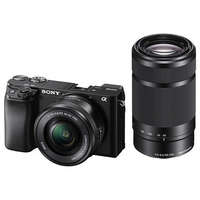 Sony Sony Alpha 6100Y kit (16-50mm f/3.5-5.6 + 55-210mm f/4.5-6.3) (fekete) (hálózati adapter nélkül)