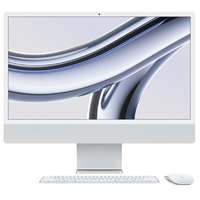 Apple Apple iMac 24" M3 Chip 8-core CPU 8-core GPU 8GB/256GB 4.5K-s Retina kijelző Silver (ezüst) (MQR93MG/A)