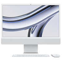 Apple Apple iMac 24" M3 Chip 8-core CPU 10-core GPU 8GB/512GB 4.5K-s Retina kijelző Silver (ezüst) (MQRK3MG/A)