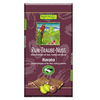 Rapunzel Bio Tejcsokoládé rum-mazsola-mogyoró 100 g Rapunzel