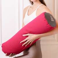 Prána Párna Jóga henger Premium Tönkölyhéj párna 70x20 cm + Bombay Collection huzat (Magenta)