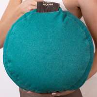 Prána Párna Kerek Premium Tönkölyhéj ülőpárna 36x12 cm + Bombay Collection huzat - Water Blue