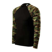 MALFINI 166 Malfini Camouflage LS pólók unisex barna terepszín - M